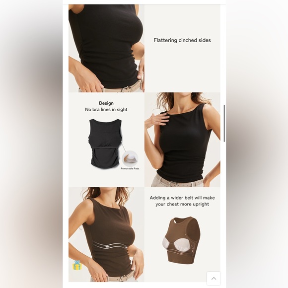 OGL Ruched Sides Boatneck Brami - Picture 5 of 5